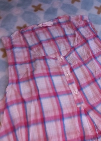 Pembe Ekoseli Hamile ve Emzirme Bluz - Görsel 5