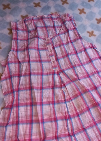 Pembe Ekoseli Hamile ve Emzirme Bluz - Görsel 2