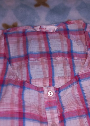 Pembe Ekoseli Hamile ve Emzirme Bluz - Görsel 4