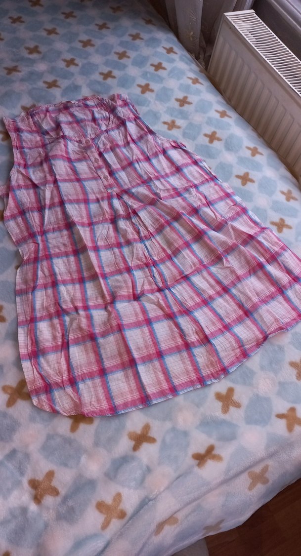 Pembe Ekoseli Hamile ve Emzirme Bluz - Görsel 3