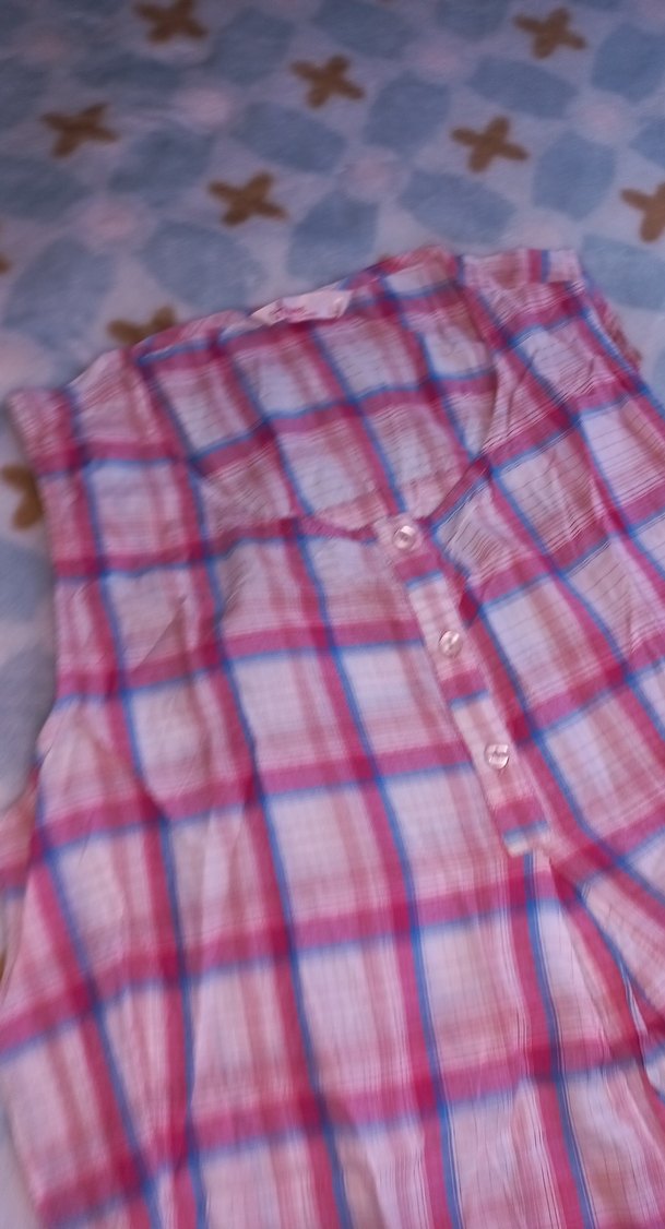 Pembe Ekoseli Hamile ve Emzirme Bluz - Görsel 5