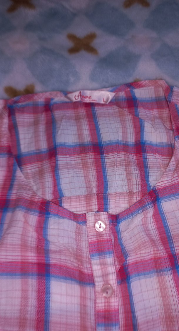 Pembe Ekoseli Hamile ve Emzirme Bluz - Görsel 4