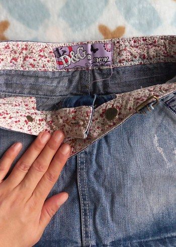 Kadın Mavi Kot Mini Etek - Görsel 2