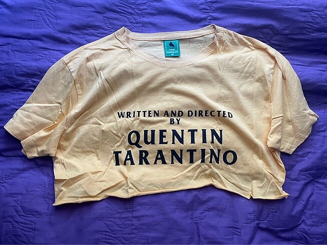 Diğer Crop sarı tshirt