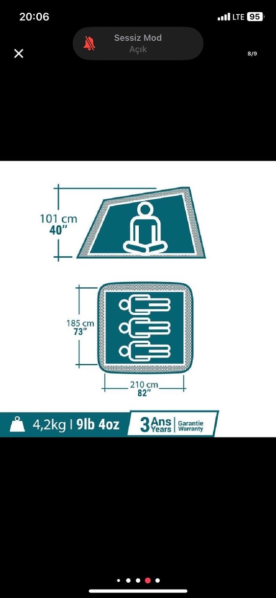 3 kişilik çadır - Görsel 5