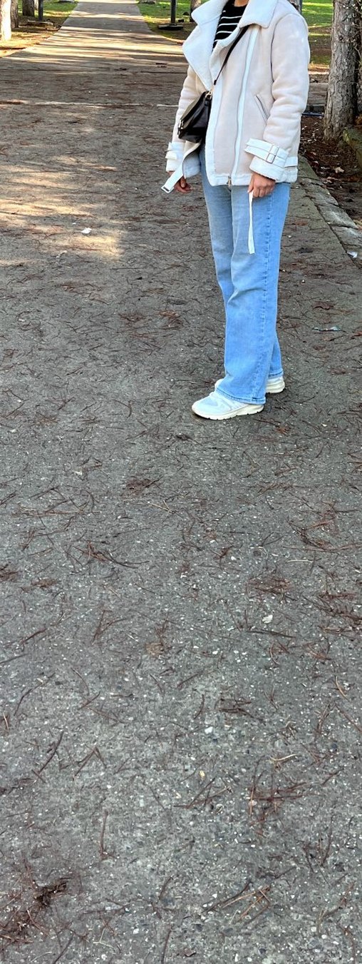 Bej Sıcak Mini Kürklü Kadın Kaban - Görsel 2