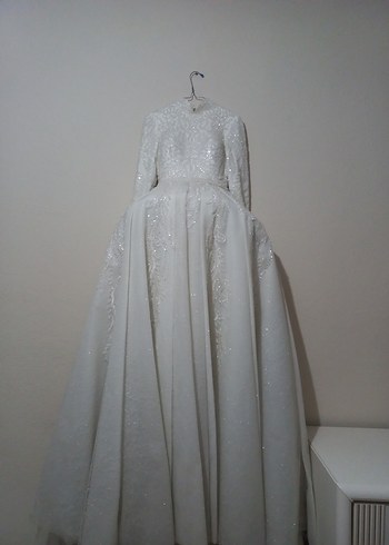 Uzun Kollu Prenses A Kesim Gelinlik - Görsel 6