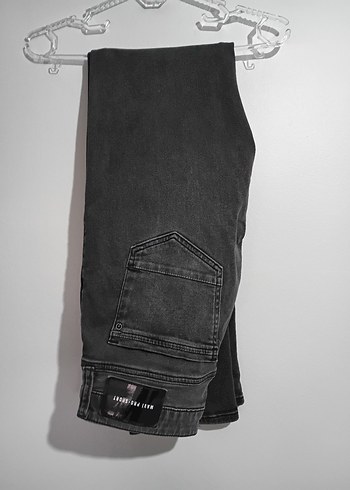 Erkek Siyah Denim Kemerli Jean - Görsel 2