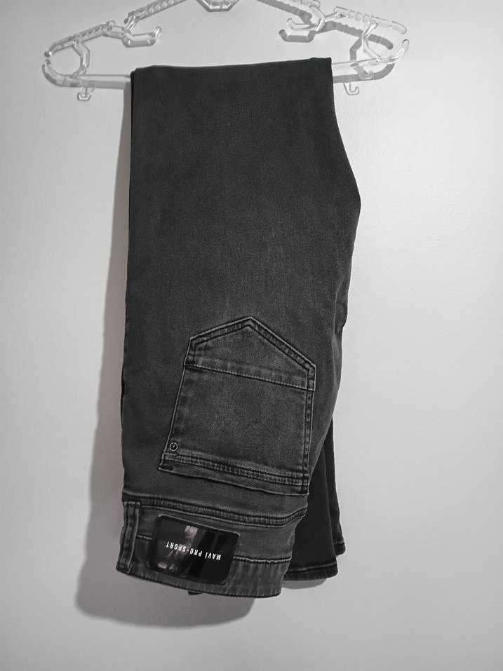 Erkek Siyah Denim Kemerli Jean - Görsel 2