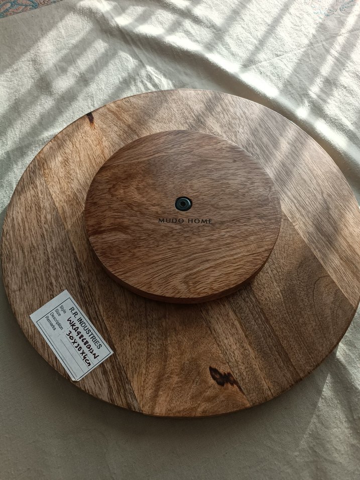 Mavi Bohem Desenli Ahşap Tepsi - Görsel 4