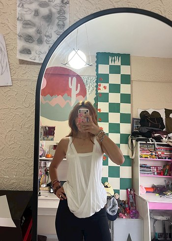 Mango Vintage beyaz bluz