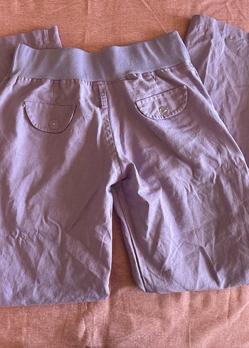 s Beden Vintage düşük bel Keten Kadın Pantolon