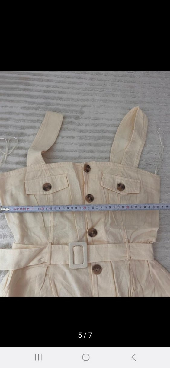 Bej Kemerli Kadın Tulum - Görsel 5