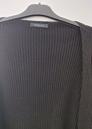 Siyah V Yakalı Triko Kadın Hırka - Görsel 6