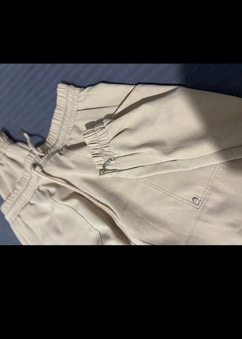 Bej Kadın Pamuk Kumaş Pantolon - Görsel 5