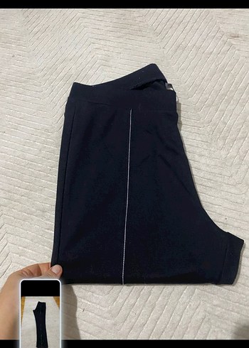 Kadın Siyah Regular Fit Midi Kumaş Pantolon - Görsel 2