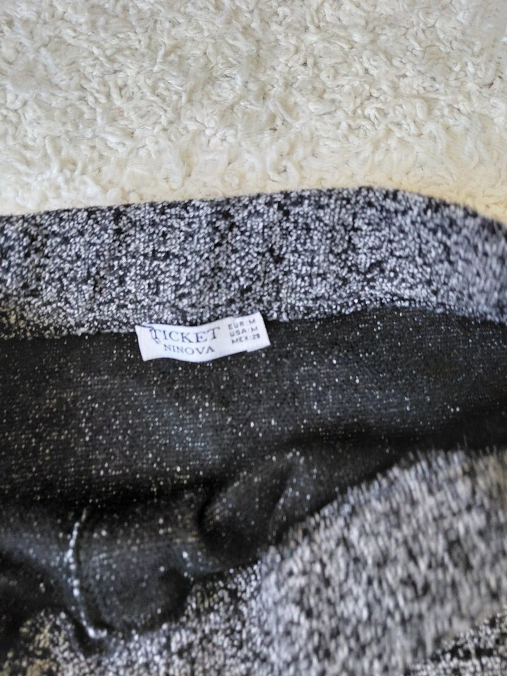 Düğmeli Gri Örme Midi Etek - Görsel 5