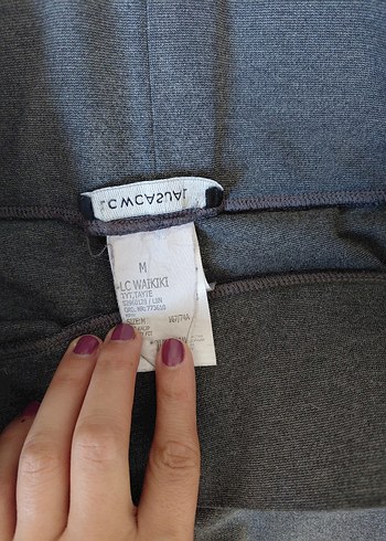 Gri Kadın Spor Tayt Normal Boy - Görsel 5