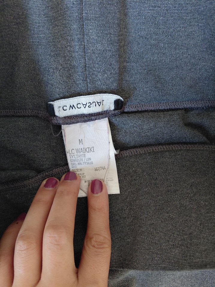 Gri Kadın Spor Tayt Normal Boy - Görsel 5