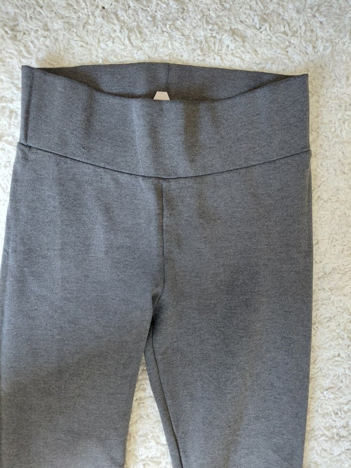 Gri Kadın Spor Tayt Normal Boy - Görsel 4