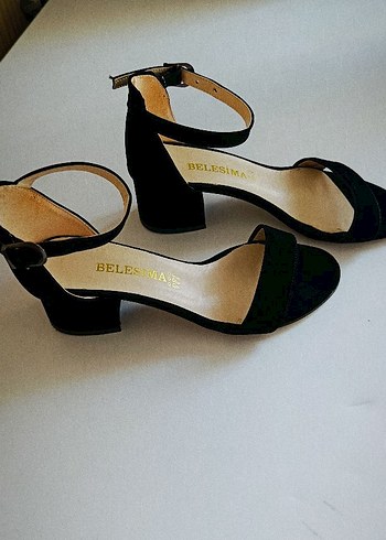 Klasik Siyah Kadın Topuklu Sandalet - Görsel 2
