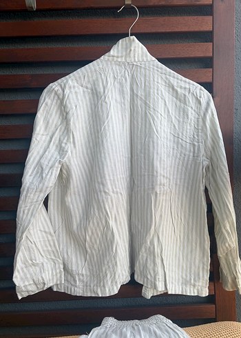 Oysho Gri Çizgili Erkek Pijama Takımı - Görsel 3