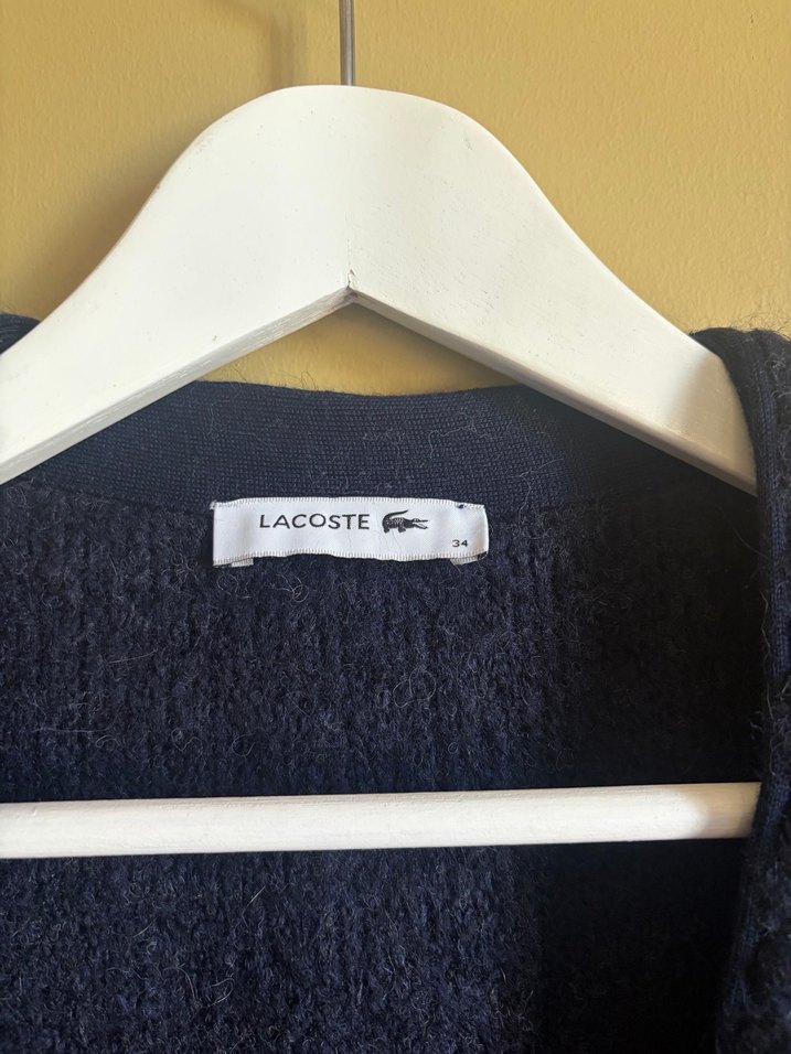 LACOSTE Lacivert Uzun Triko Hırka — görsel 3/5
