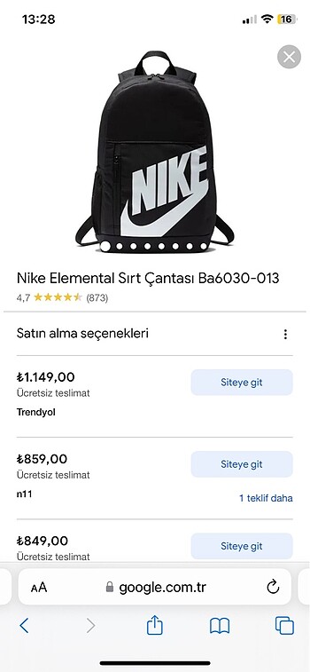 Nike çanta