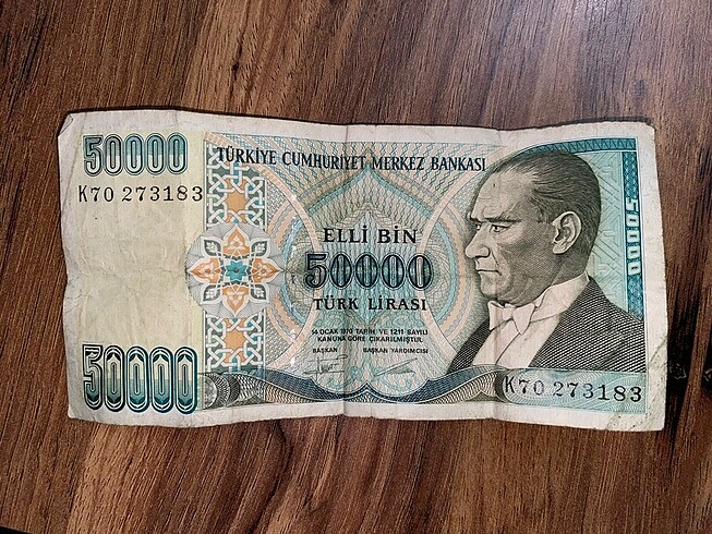 1970 50.000 Türk Lirası