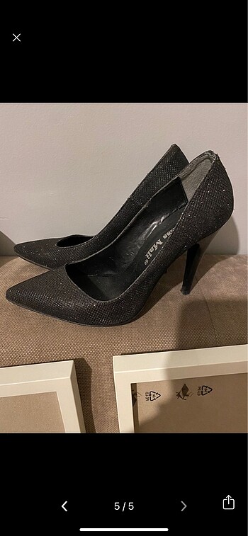 Diğer Stiletto simli siyah ayakkabı