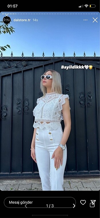 Şık dantel bluz