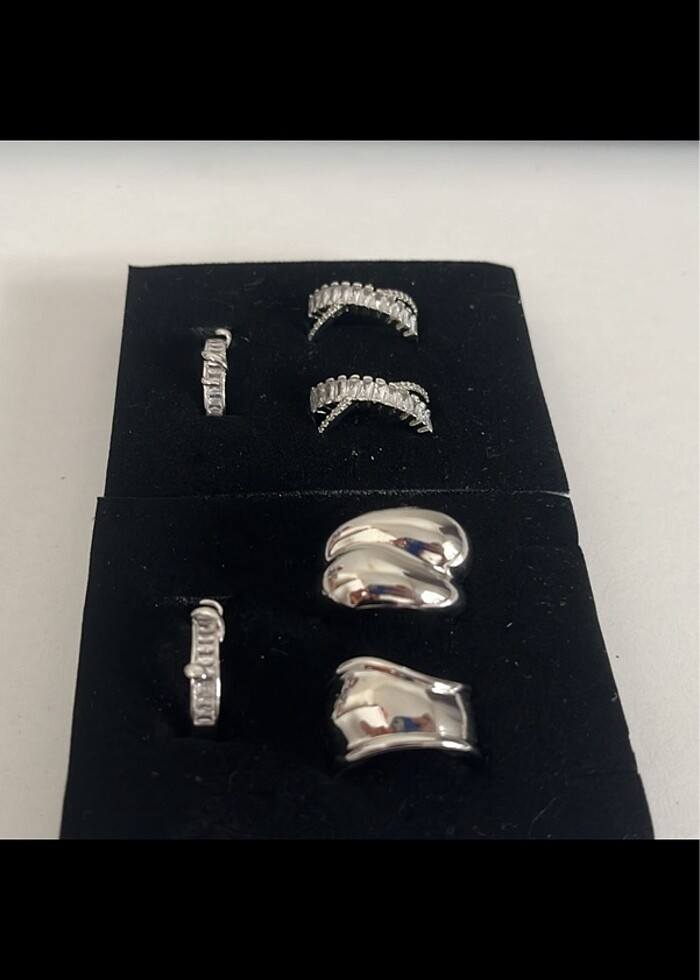 Çelik Gümüş Ayarlanabilir Yüzük - Görsel 2