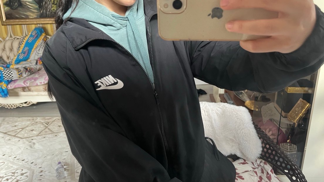 Nike Siyah Fermuarlı ceket - Görsel 5