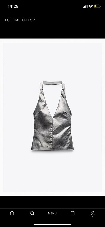 m Beden gri Renk Zara Top