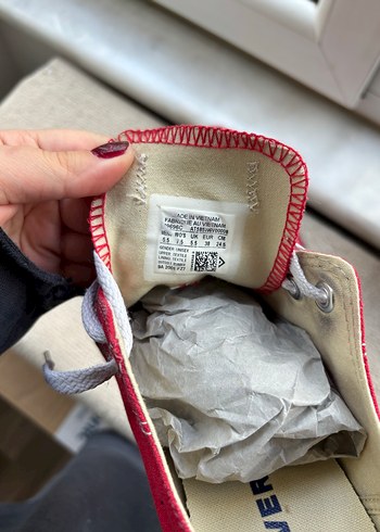 Kırmızi kadin converse - Görsel 4
