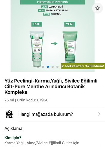 Yves Rocher Pure Menthe Arındırıcı Peeling 75 ml - Görsel 3