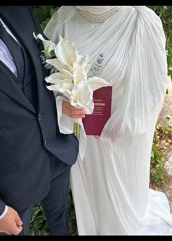 Tesettür nikah elbisesi - Görsel 6