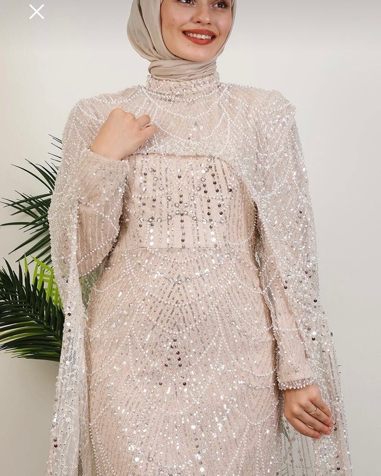 İşlemeli şık Abiye - Görsel 2