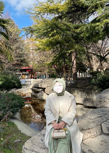 HEQA Bej desenli kaban - Görsel 2