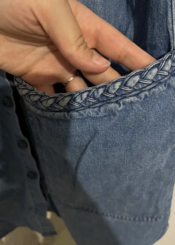 LC Waikiki Düğmeli Kot Ceket gömlek