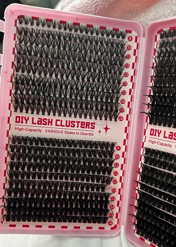  Beden Pembe DIY Kirpik Klusterleri Seti
