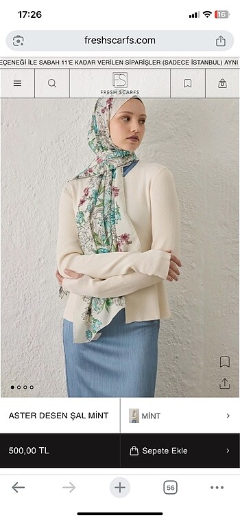 Diğer Freshscarf Desenli Sal