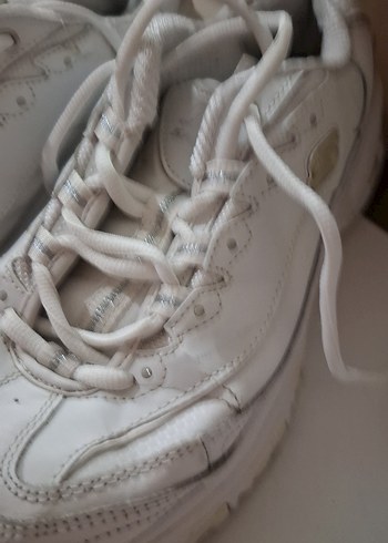 Beyaz Bağcıklı Kadın Spor Ayakkabı - Görsel 6