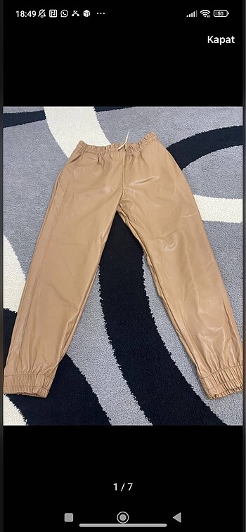 Diğer Deri jogger pantolon