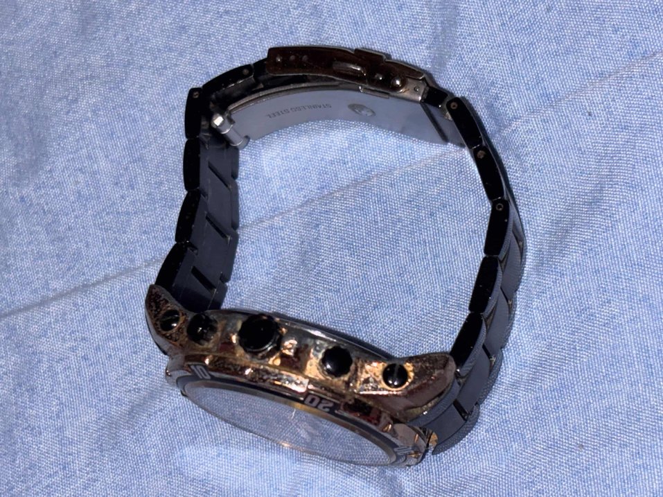 Bigotti Milano Siyah Biker Tarz Erkek Kol Saati - Görsel 2