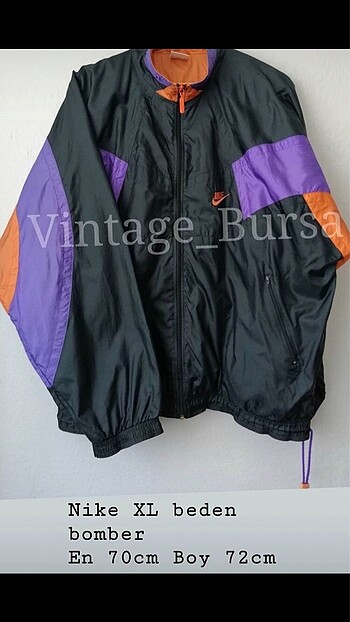 Nike vintage bomber yağmurluk