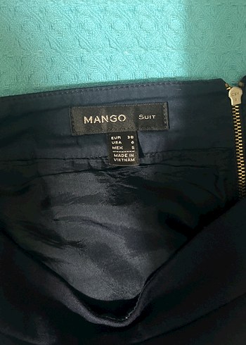 Mango Pilili lacivert Midi Kadın Etek - Görsel 3