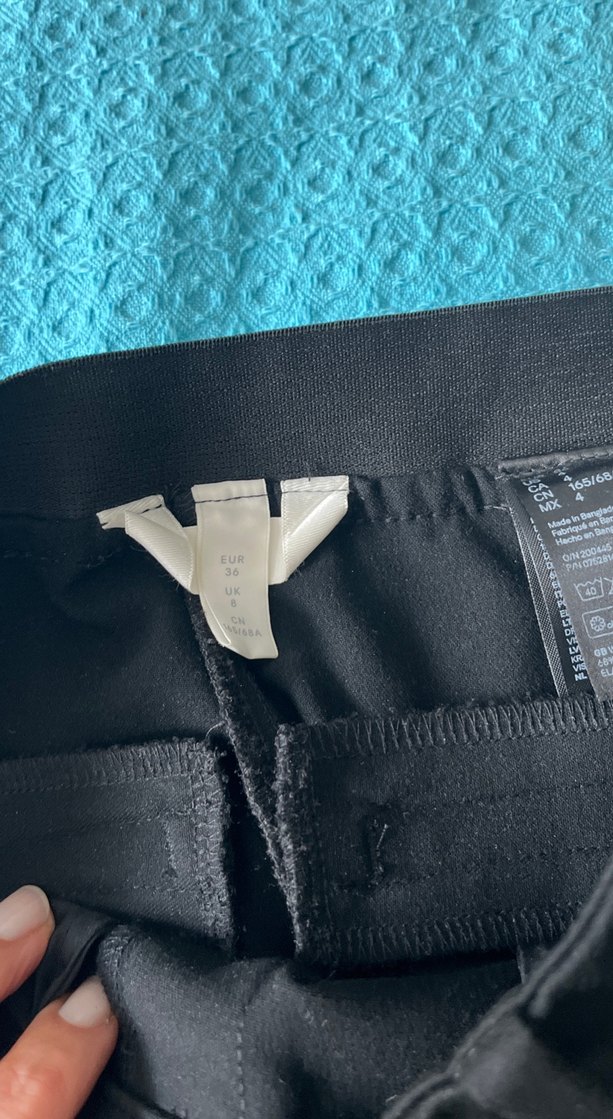 Siyah Kadın Kumaş Pantolon Midi Boy - Görsel 2