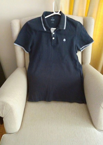 Polo yakalı lacivert tişört