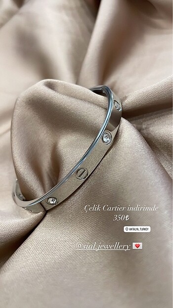 Cartier çelik bileklik